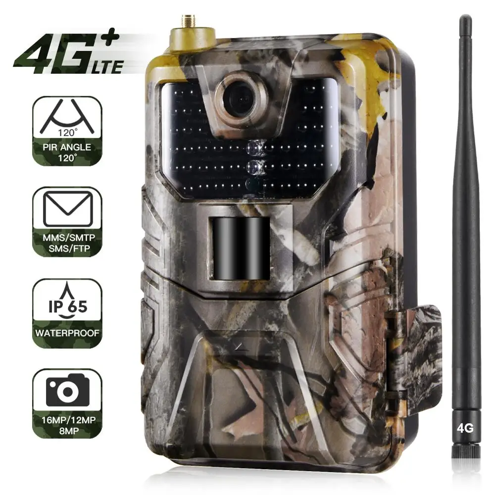 
4G Trail Camera HC-900LTE Video Stream Transmission Photo Trap 1080P 120 Degree Motion Detection Waterproof IP65 