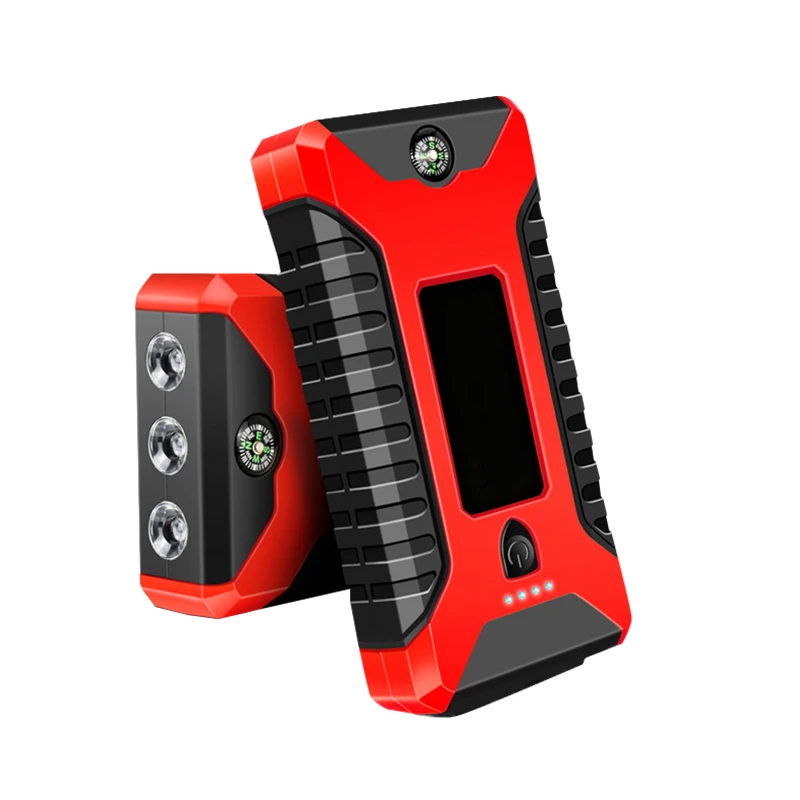 Safe CarJump Starter 12V  Battery Pack Car Jumper Box with Display Extended Smart Jumper Cables Quick Charge 3.0 LED Light