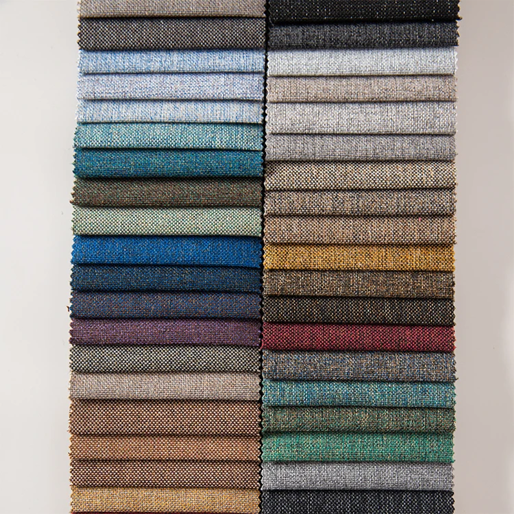 Home Textile 100% Polyester linen look upholstery fabric waterproof linen upholstery fabric for sofa