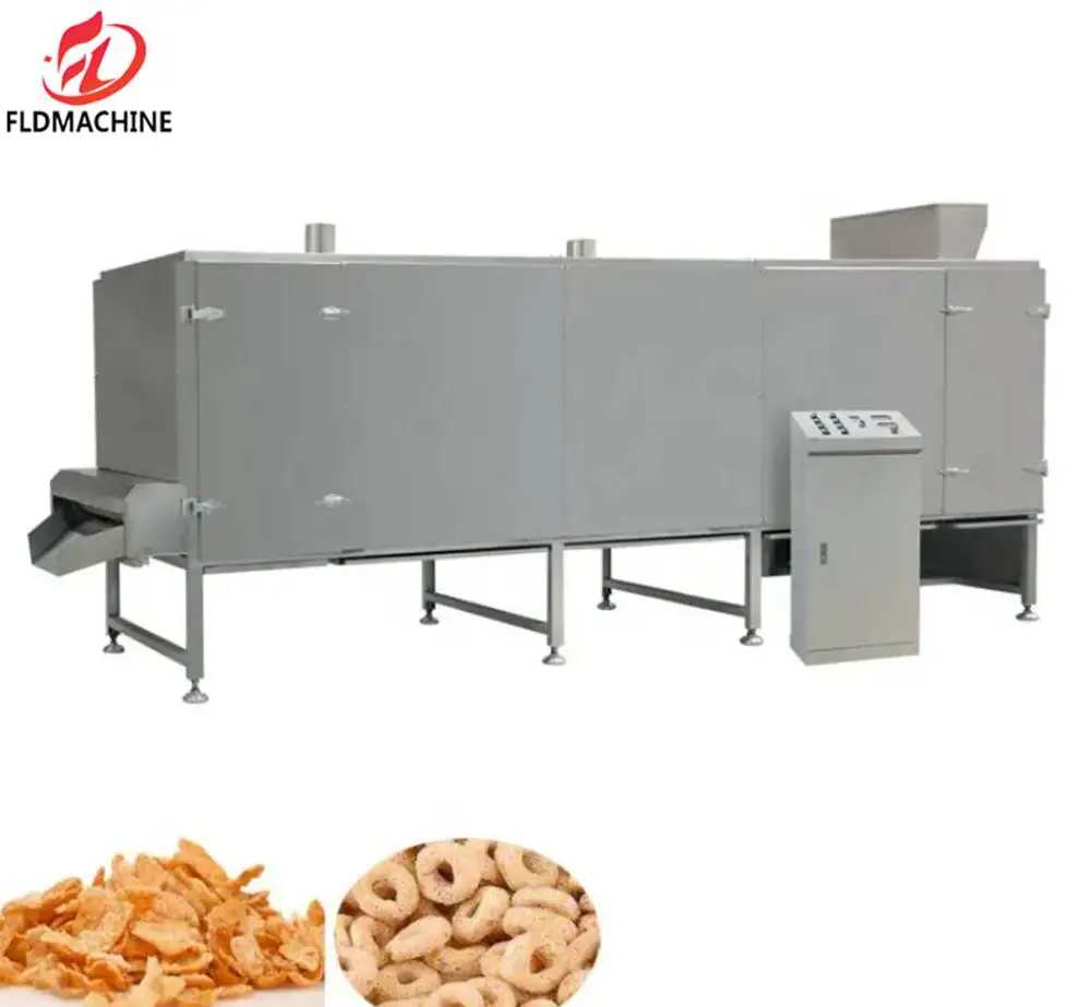 Chocos Sweet  Breakfast Cereal Corn flakes food manufacturing plant production Line machine