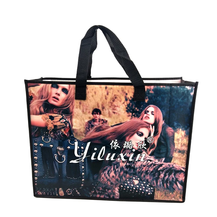 Heavy duty grocery shopping packaging tote eco friendly reusable extra large non woven bags