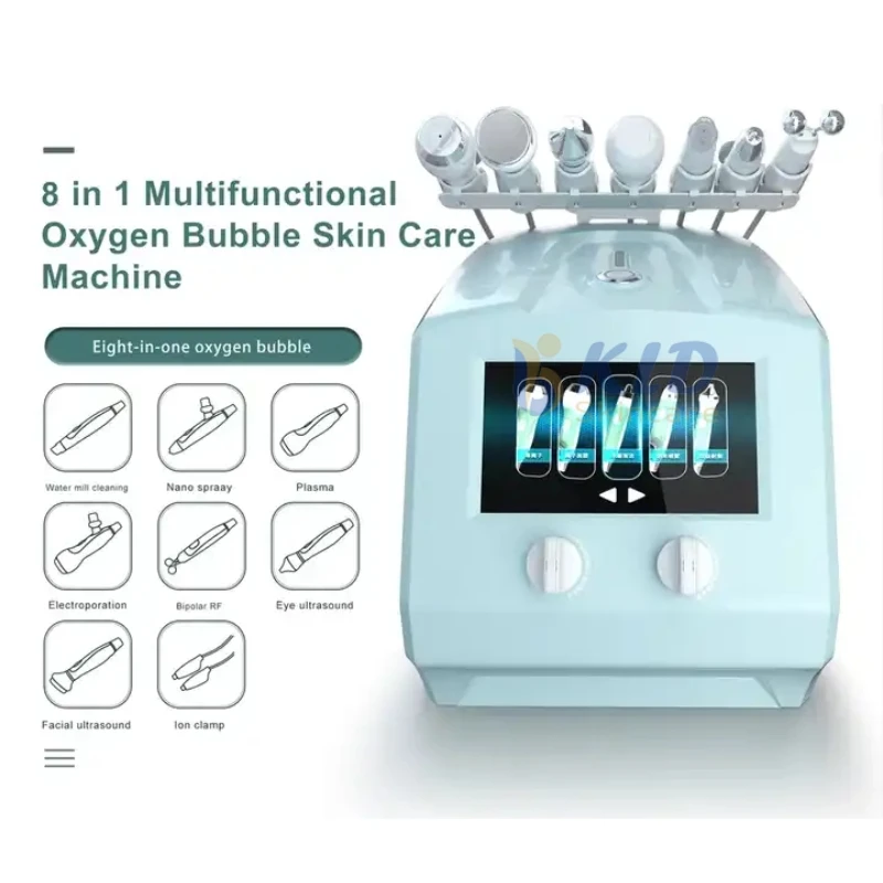 Salon Beauty Tool 8IN1 hydra skin peeling rf lifting bio facial lift plasma jet device