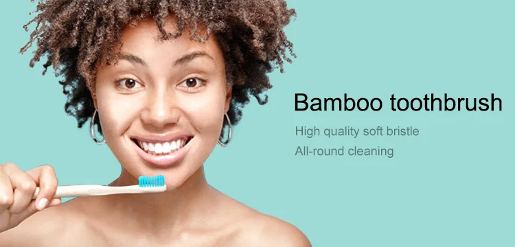 Eco Friendly Home Use Reusable Biodegradable  Natural Orginac  Bamboo Adult Toothbrush