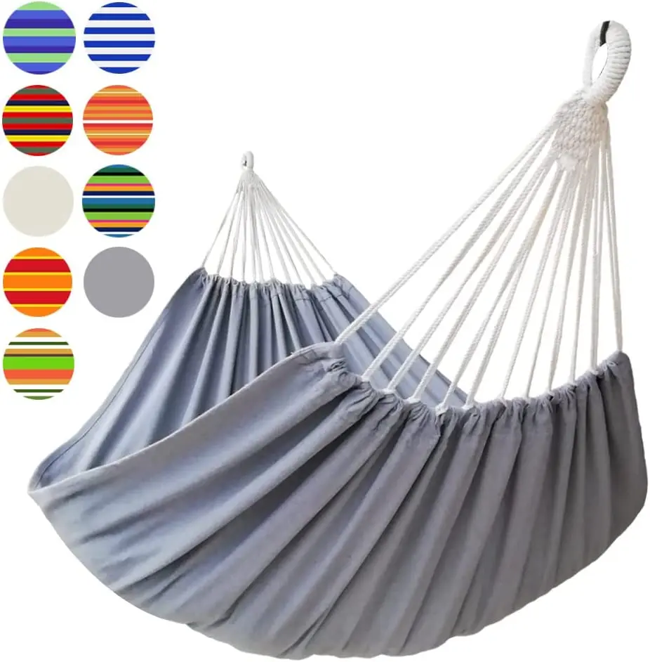 Canvas Hammock Bed Folding Double Hanging Wholesale Swing Portable Outdoor Camping Double Hammock