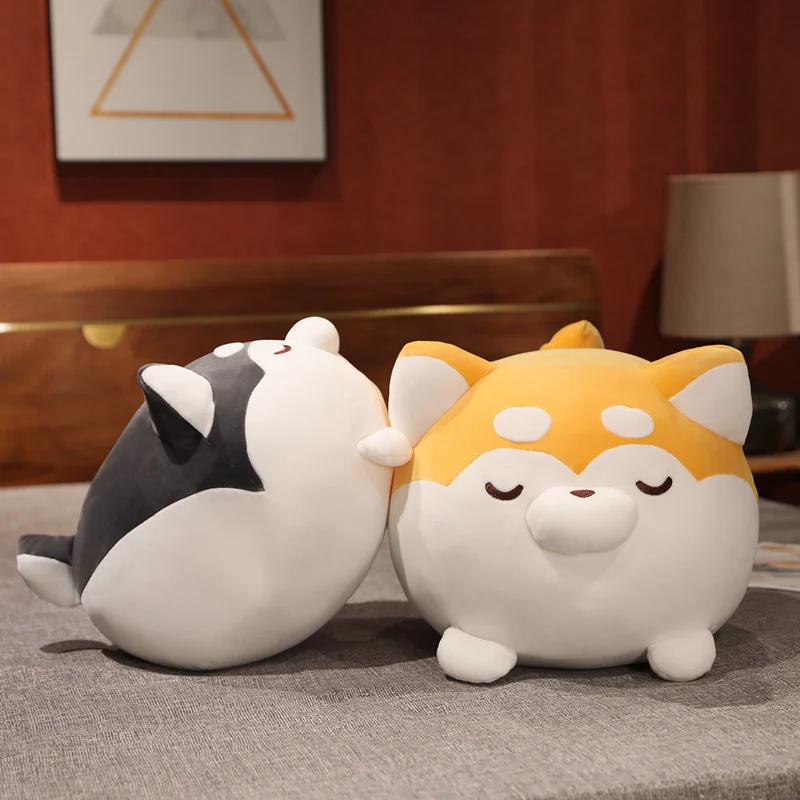 Kawaii собака плюшевая игрушка на заказ мягкая набивная подушка животное мультяшная