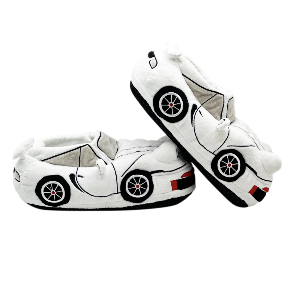 Casual Racing Car Shape Slipper Soft and Comfortable Anti-Slip Home Summer Platform Plush Cotton with EVA Outsole