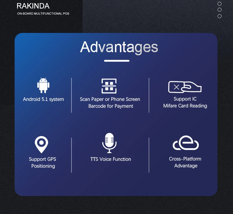 NFC и QR-код, функция оплаты, смарт-автобусная билетная машина Rakinda RD300