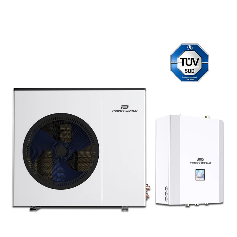 Low temperature heating cooling hot water split inverter cold climate heat pump 12kw heat system water