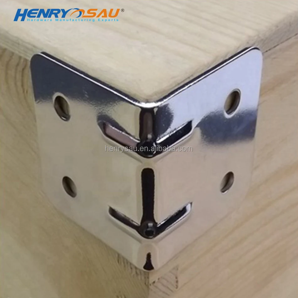 decorative chrome plated steel corner bracket corner brace for flight case connecting bracket iron case corner protector