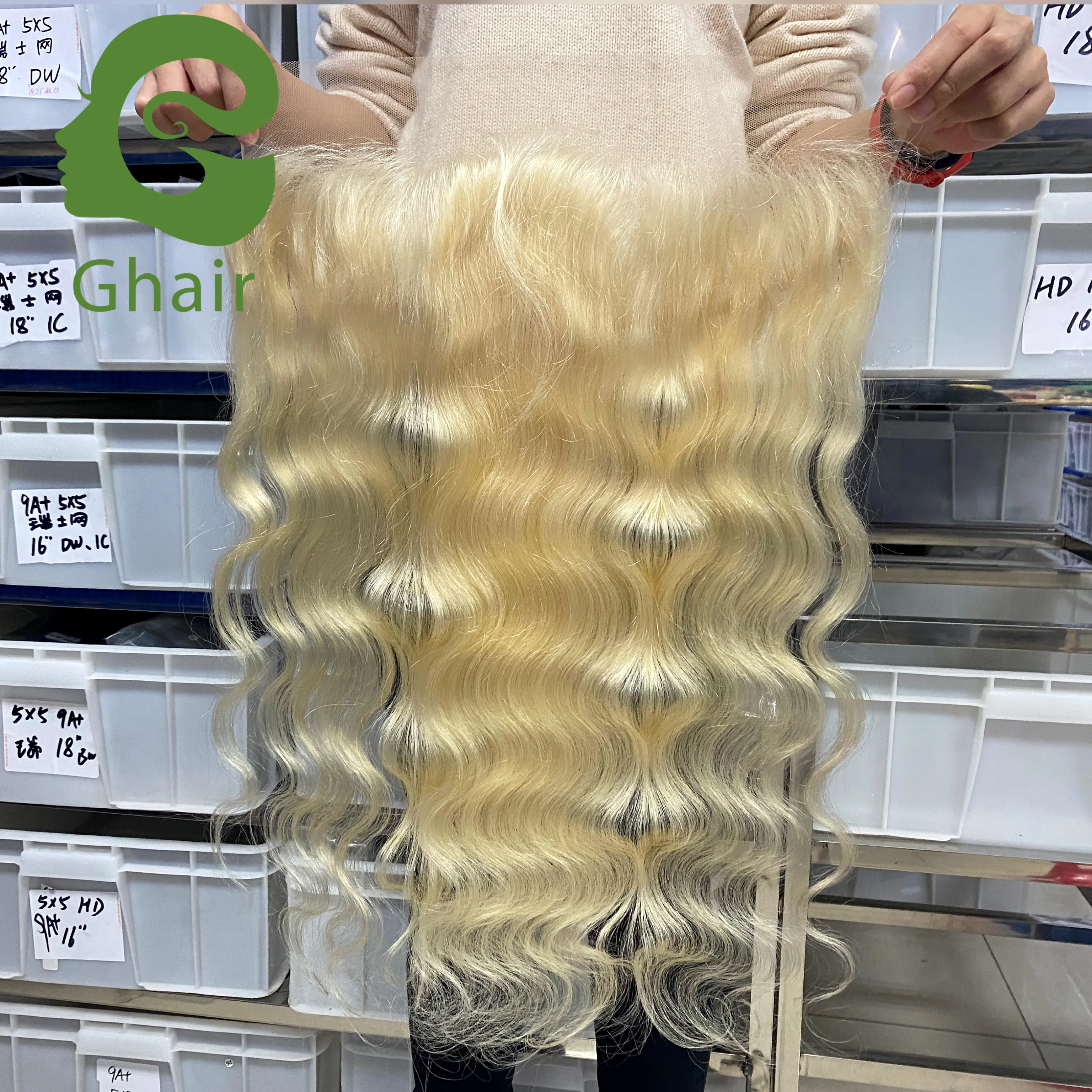 Ghair 13*4 613 frontal  virgin human hair bundles with frontal 613 hair bundles