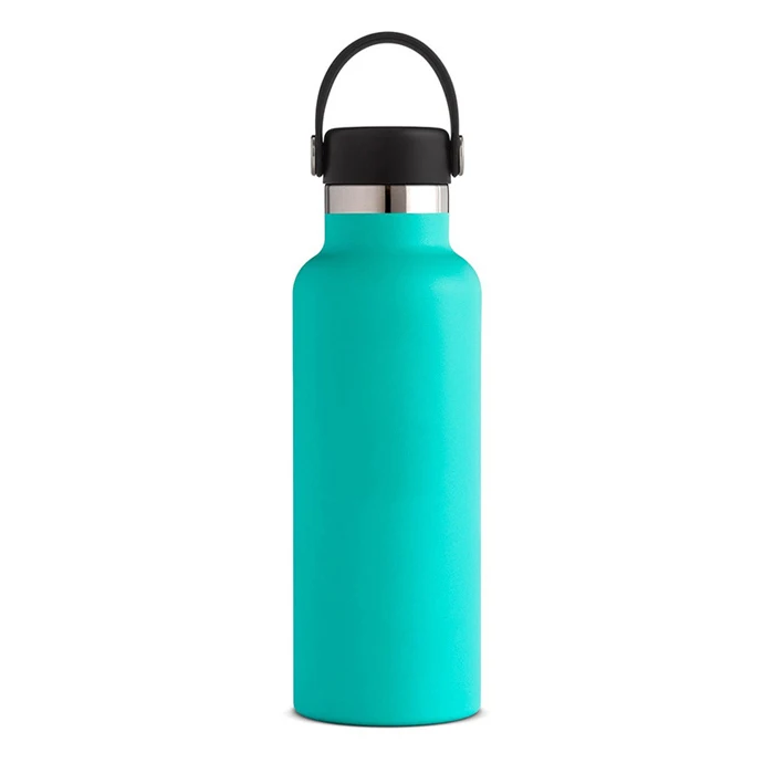 500ml Eco-friendly double walled insulated pretty stainless steel hip flask sport water bottle thermos with strong flex lid