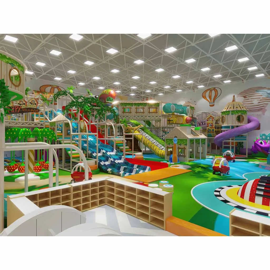 High Quality Kids Space Theme Indoor Playground with big slides for sale