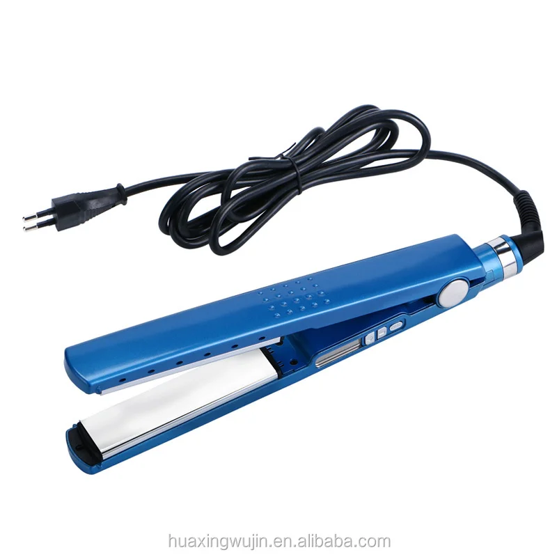 Professional Blue Hair Straightener Titanium Plates Flat Iron Straightening Irons Hair Styling Tools