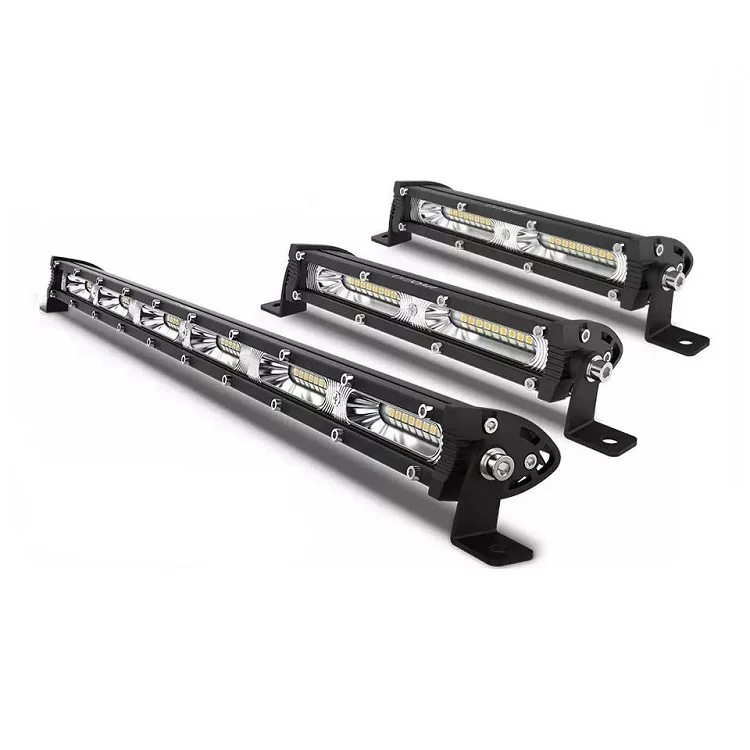 12V slim single row led work light bars thin offroad 4*4 led car led light bar