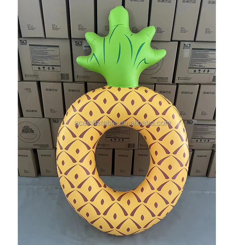 pvc inflatable pool tube inflatable water river tube for the beach Water Sports kids inflatable Pineapple pool float swim ring