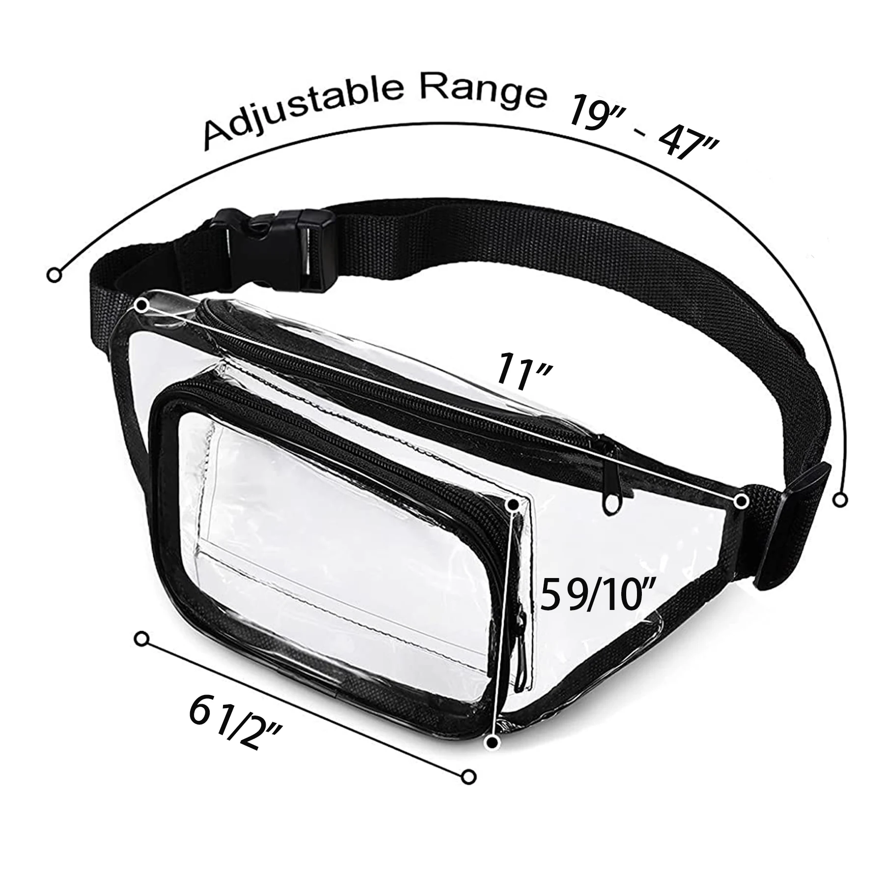 Custom Logo Printed Pvc Women Bumbag Clear Waterproof Waist Bag Phone Custom Logo Fanny Pack