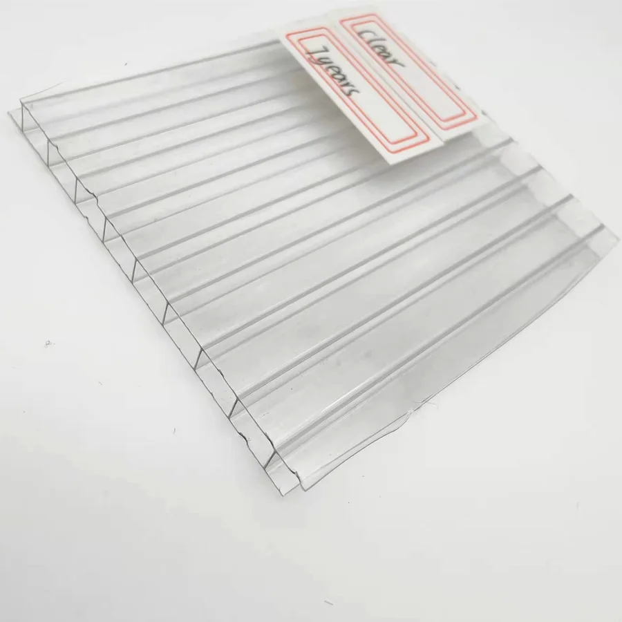 Wholesale Colored Clear 4mm 6mm 8mm 10mm Twin Wall Polycarbonate Hollow Sheet  Greenhouse PC Solar Panels Plastic
