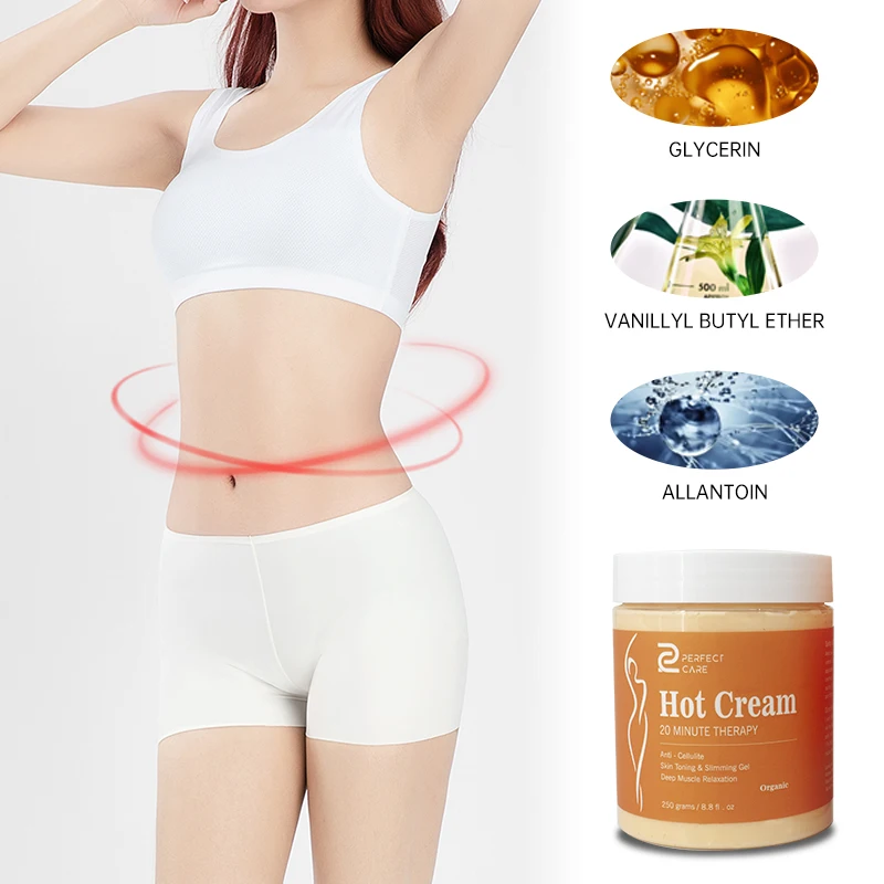 High Quality Hot Sweat Gel Weight Loss Anti Cellulite Stomach Thigh Slim Cream Best Fat Burning Body Slimming Firming Cream