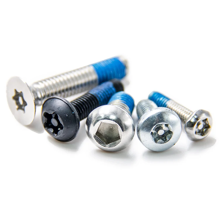 Nylon patch screw Carbon steel Alloy steel magnetic black oxide pan round head thread locking screw