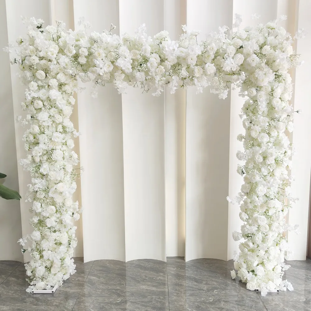 Hot Sale Centerpiece White Rose Flowers Arch Wedding Decor Flower Arch for Wedding Backdrop