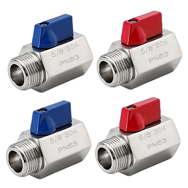Stainless Steel Male Female Key Coupler 5/8' Beer Line Mini Ball Valve