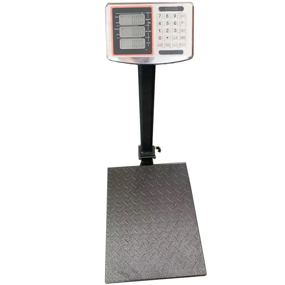 150kg /50g Electronic digital price computing platform bench scale stainless steel key corrugated steel platform