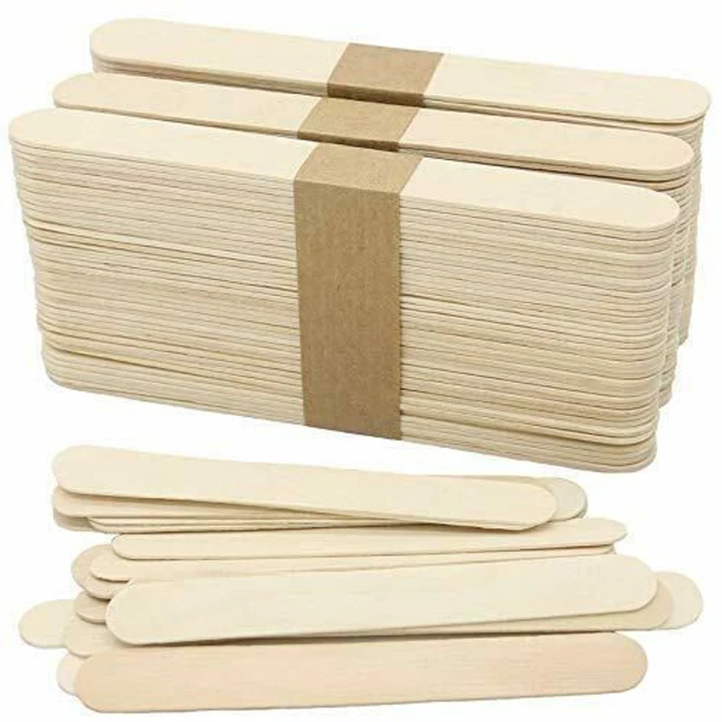 100 Pcs Wood Craft Sticks 5-9 Inch, Ice Cream Sticks, Jumbo Popsicle  Sticks