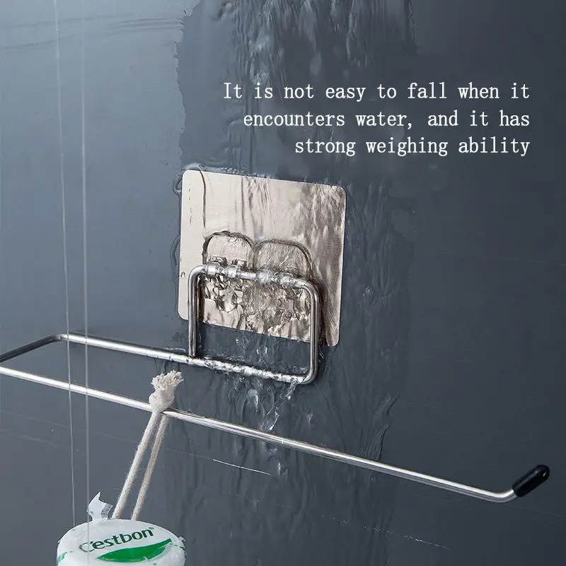 Roll Bathroom Toilet Paper Storage Towel Rack Hanging Rag Holder Self Adhesive Kitchen Hook