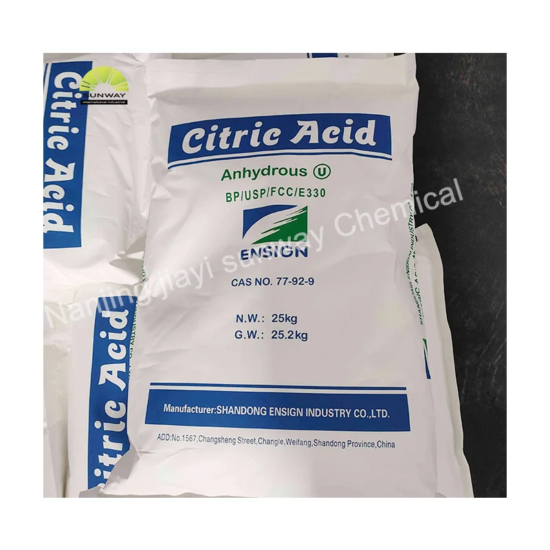 YDAWAY wholesale 25kg bag citric acid monohydrate ensign rzabc ttca lemon star anhydrous