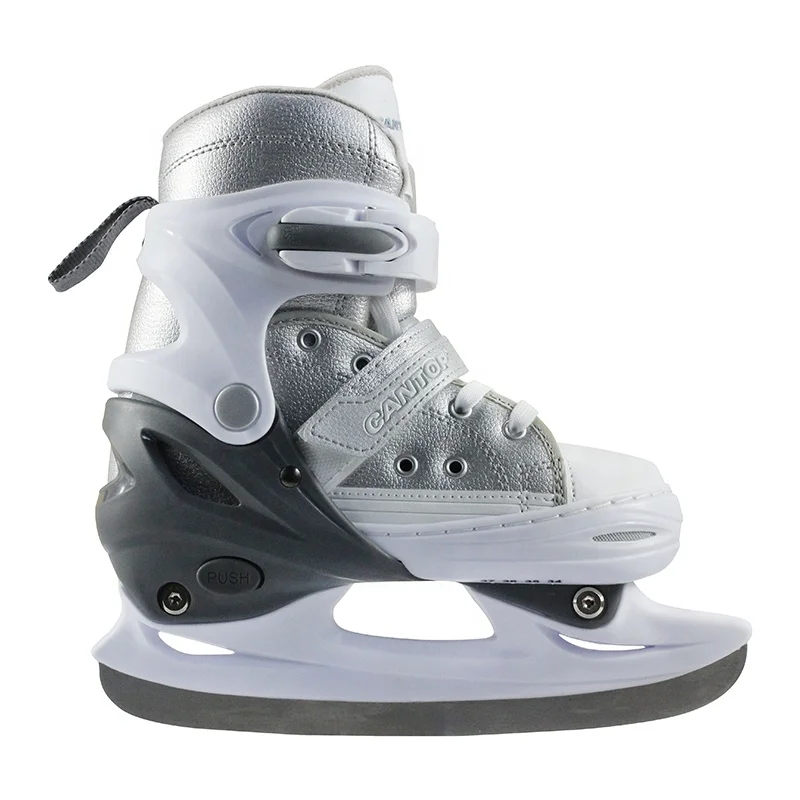 Kids roller rink rentals 4 sizes adjustable nylon shell ice hockey skate with comfortable mesh liner for sales