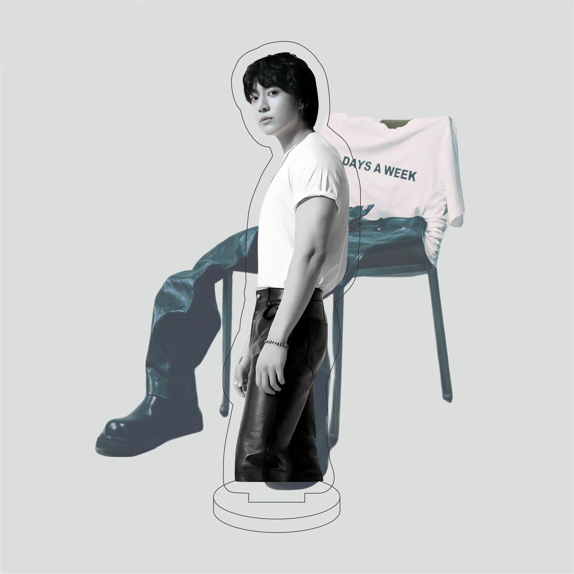 10CM KPOP JK Solo Album HD Photos Print Acrylic Standee Figure Fashion Action Stand Figure Model Desktop Decor Fans Collection