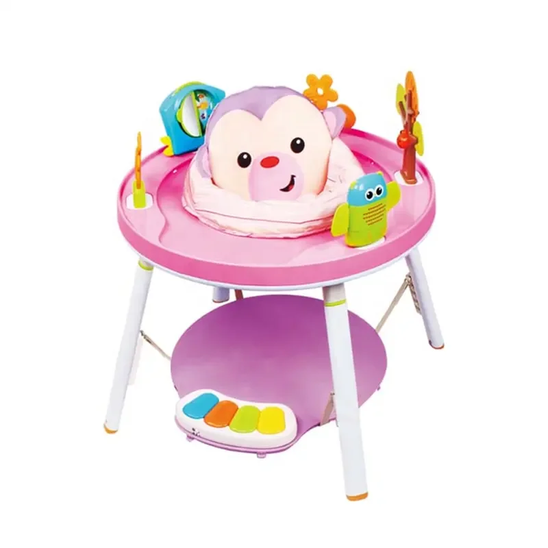 New model safety 3 in 1 bouncers activity center with piano musical play mat baby jumping chair toys