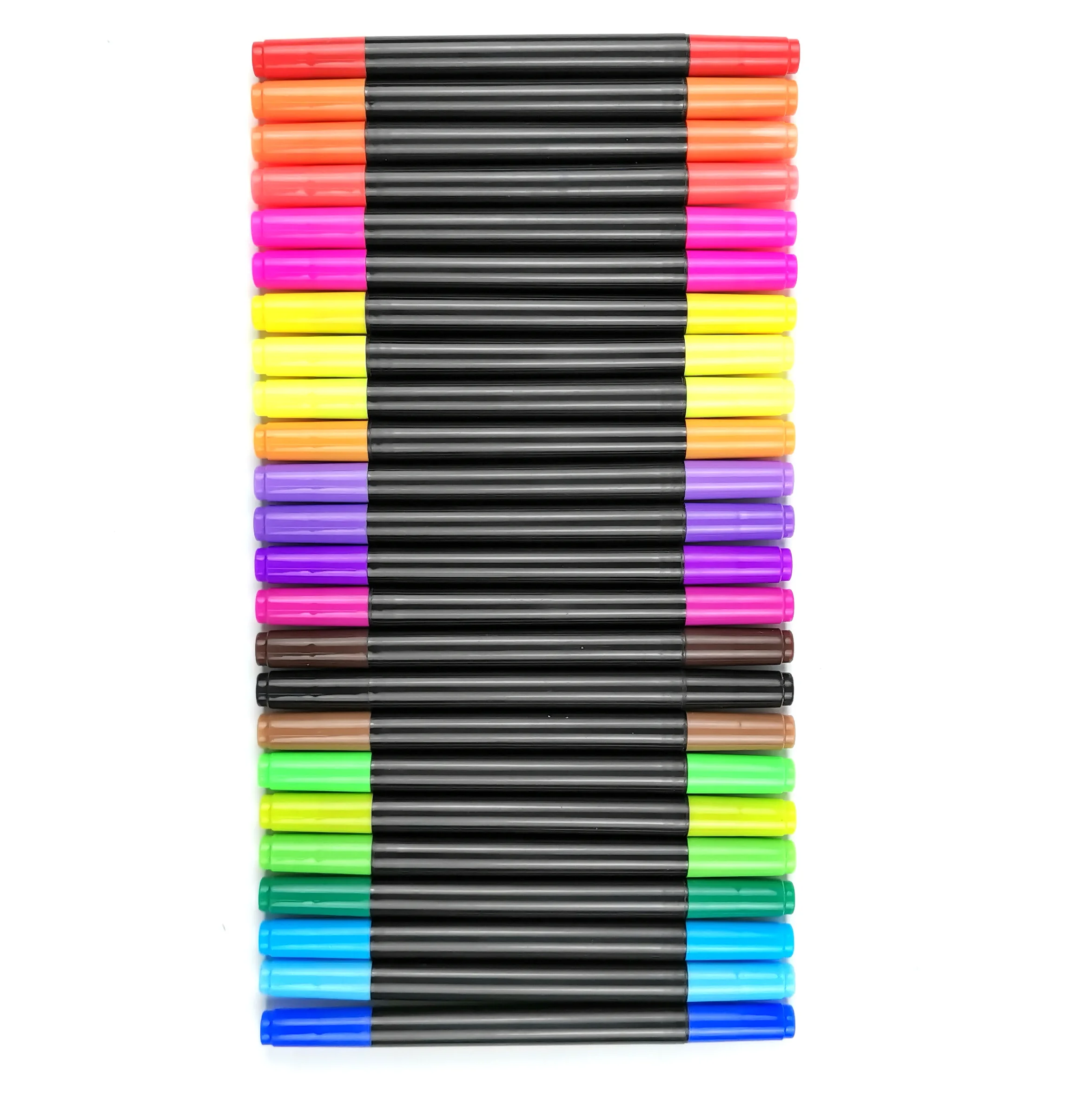 Dual Tips Double Colors Markers Chisel and Bullet Tips Fabric Marker Waterproof and Permanent Textile Markers