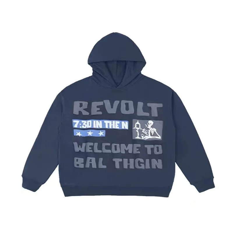 Высококачественная уличная одежда большого размера оптовая продажа толстовка модная мужские толстовки пуловер на заказ