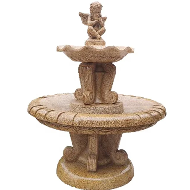 Stone sculpture fountain Flowing water fountain sculpture Hand carved stone fountain made in China