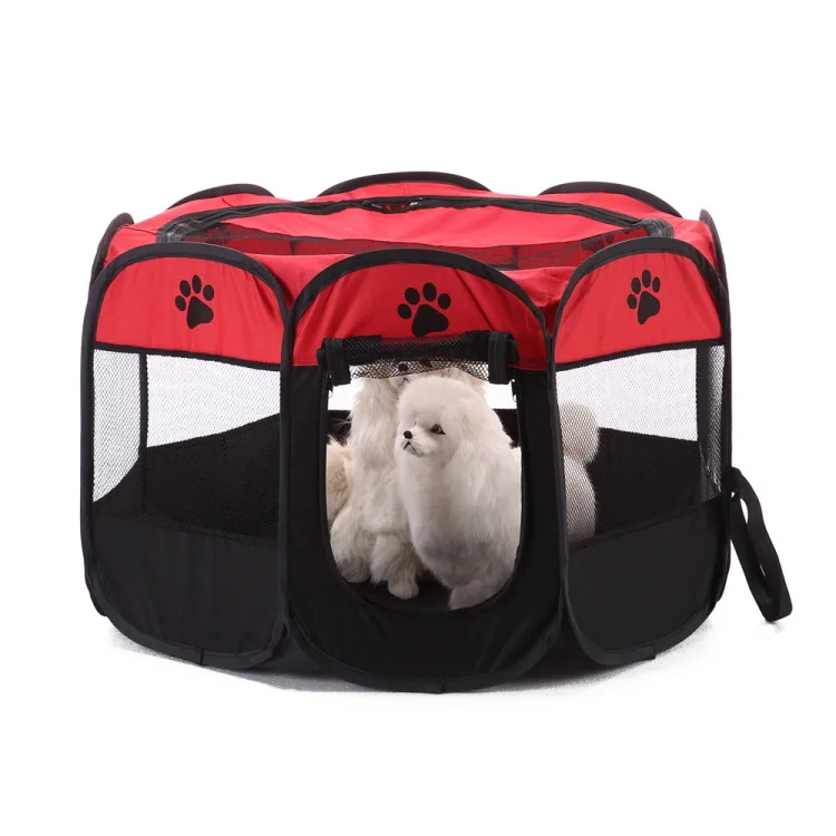 Portable Folding Pet Tent Dog House Octagonal Cage For Cat Tent Playpen Puppy  Kennel  Fence Outdoor Big Dogs House