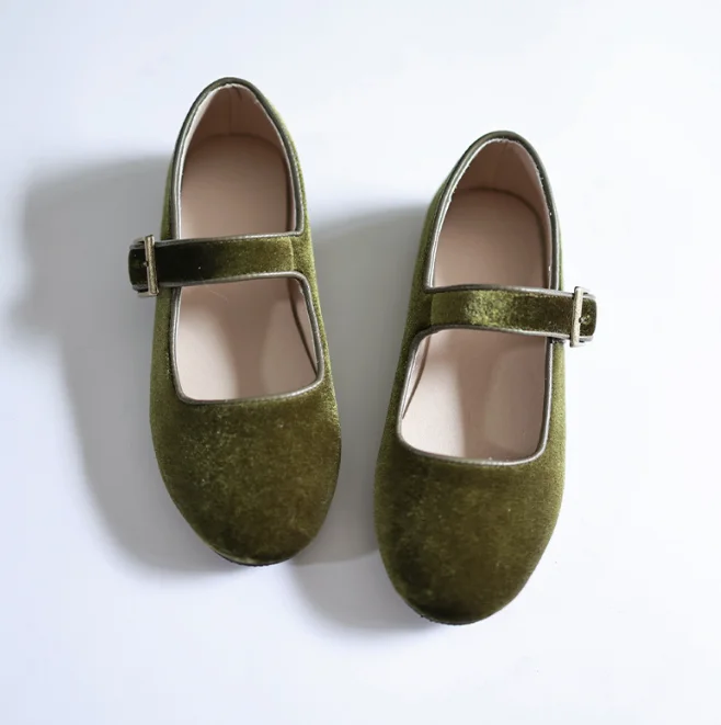 Fashion Wholesale Bulk Princess Children Custom Made Dress Party Velvet  Mary Janes Kids Shoes For Girls