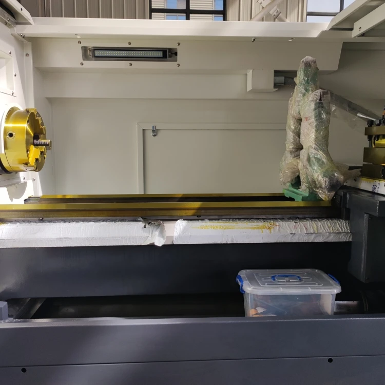 Heavy duty cnc lathe machine horizontal lathe with 2 axis for metal steel cutting