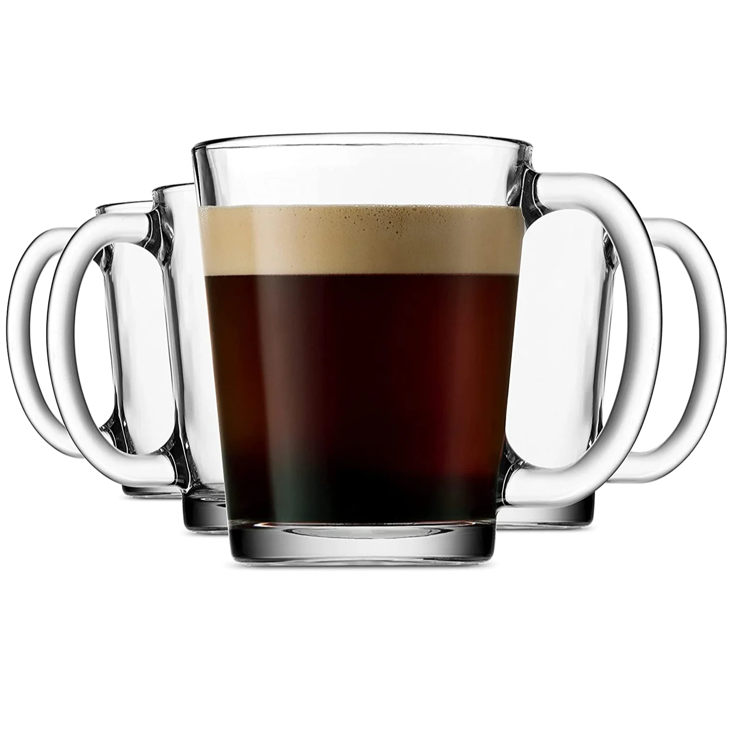 Transparent coffee cup  large capacity glass water cup  hot tea cup