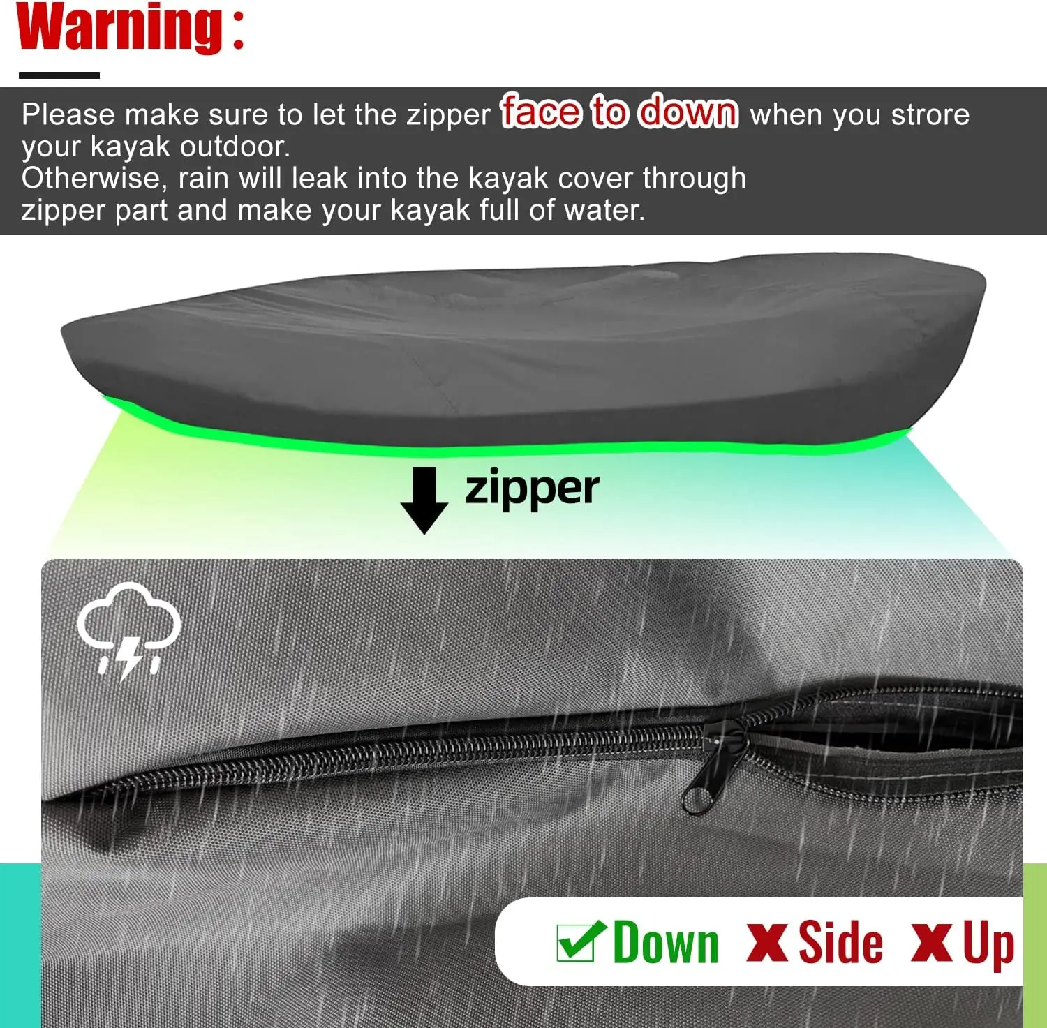 Custom boat kayak cover canoe dust rain fishing kayak cover