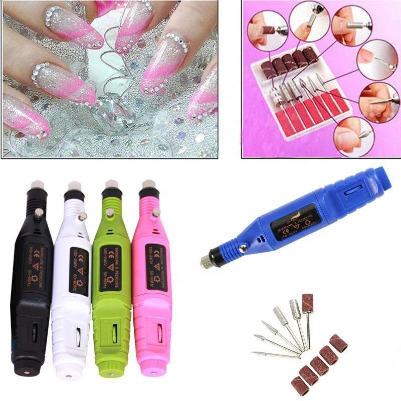 Electric Nail Art Drill Handle Grinding Pen File Machine Manicure Pedicure Nail Equipment And Tools