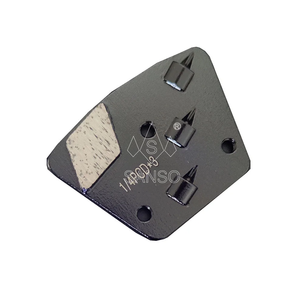 SANSO Diamond Trapezoid Metal Bond Grinding Plate PCD Grinding Pads For Concrete Polishing