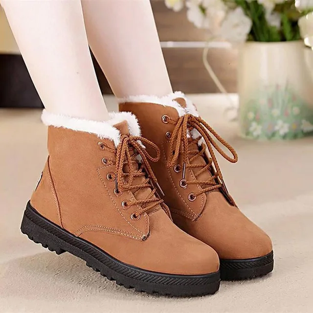 Women Boots 2021 Fashion Snow Boots Women Shoes Warm Fur Ankle Boots For Women Winter Shoes