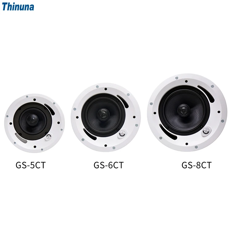 Thinuna GS-8CT Broadcasting Music Commercial Audio System 6.5 inch Coaxial Ceiling Speaker 60W 100V In-ceiling Loudspeaker