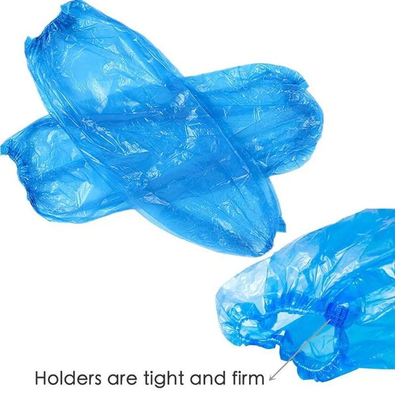 PE Cover Sleeves with Elastic Band on Cuffs Over Sleeves Food Handling Disposable Sleeved Cover