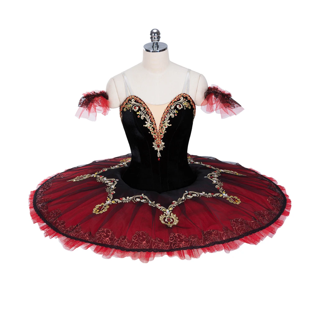 Girls dance tutu Don Quixote Pas De Deux Red  black Fairy customized Tutu women Sleeping Beauty Dance Costume Competition Tutus
