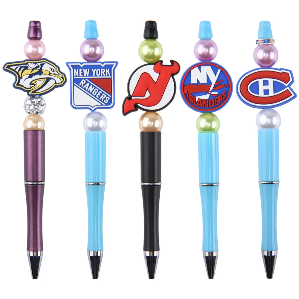 new brand minecraft focal beads football team taylor  bad bunny karol g one piece selena silicone focal beads for pen making