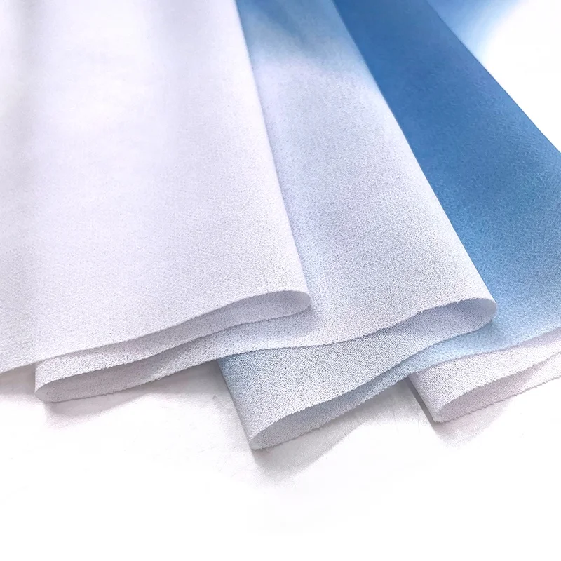 wholesale chiffon abaya turkey for sudanese women muslim toub dress digital printed voile japan polyester greige fabric arab