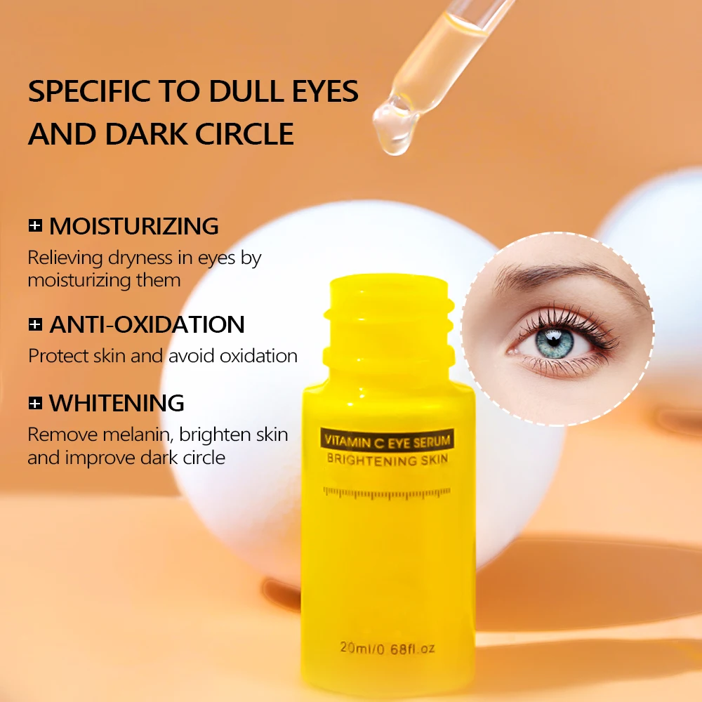 Private Label Eye Serum Vitamin C HA Nicotinamide Anti-aging Hydrating Whitening Skin Serum