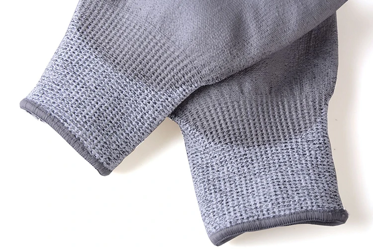 
Wholesale High Quality En388 Anti Cut Level 5 Pu Coating Hand Protective Safety Gloves For Construction Workers 